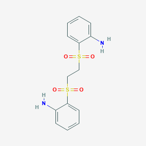molecular formula C14H16N2O4S2 B8040597 2-[2-(2-Aminophenyl)sulfonylethylsulfonyl]aniline 