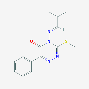 4-[(E)-2-methylpropylideneamino]-3-methylsulfanyl-6-phenyl-1,2,4-triazin-5-one
