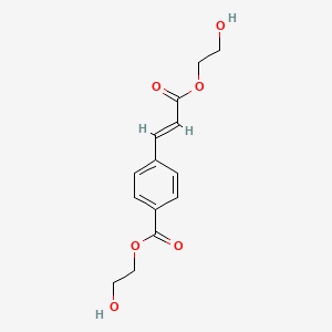 molecular formula C14H16O6 B8040617 2-hydroxyethyl 4-[(E)-3-(2-hydroxyethoxy)-3-oxoprop-1-enyl]benzoate 