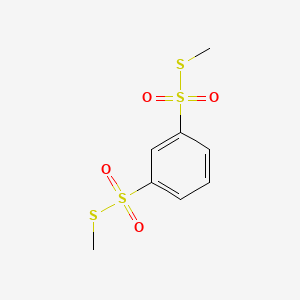 molecular formula C8H10O4S4 B8040630 1,3-Bis(methylsulfanylsulfonyl)benzene 