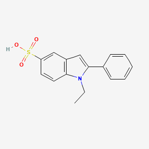 molecular formula C16H15NO3S B8040639 1-Ethyl-2-phenylindole-5-sulfonic acid 