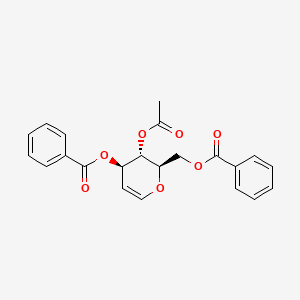 molecular formula C22H20O7 B8040688 4-O-Acetyl-3,6-di-O-benzoyl-D-glucal 