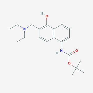molecular formula C20H28N2O3 B8040733 tert-Butyl (6-((diethylamino)methyl)-5-hydroxynaphthalen-1-yl)carbamate CAS No. 1630086-22-4