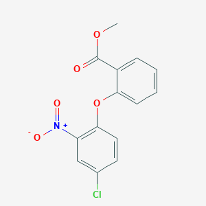 molecular formula C14H10ClNO5 B8040740 Methyl 2-(4-chloro-2-nitrophenoxy)benzoate 