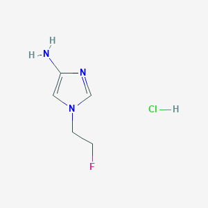 molecular formula C5H9ClFN3 B8040767 1-(2-Fluoroethyl)-1H-imidazol-4-amine hydrochloride 