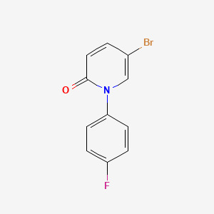 molecular formula C11H7BrFNO B8040779 5-Bromo-1-(4-fluorophenyl)pyridin-2(1H)-one 