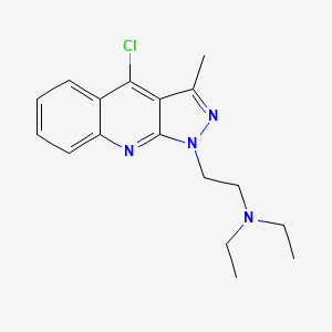 molecular formula C17H21ClN4 B8040858 2-(4-chloro-3-methylpyrazolo[3,4-b]quinolin-1-yl)-N,N-diethylethanamine 