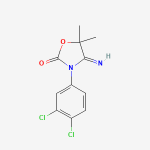 molecular formula C11H10Cl2N2O2 B8040864 3-(3,4-Dichlorophenyl)-4-imino-5,5-dimethyl-1,3-oxazolidin-2-one 