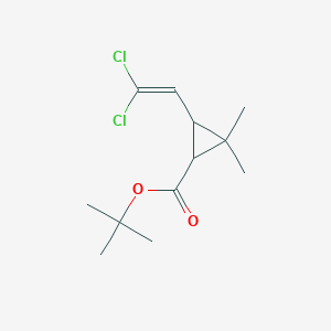 molecular formula C12H18Cl2O2 B8040884 Tert-butyl 3-(2,2-dichloroethenyl)-2,2-dimethylcyclopropane-1-carboxylate 