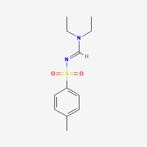 molecular formula C12H18N2O2S B8040908 N,N-diethyl-N'-(4-methylphenyl)sulfonylmethanimidamide 