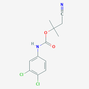molecular formula C12H12Cl2N2O2 B8040940 (1-cyano-2-methylpropan-2-yl) N-(3,4-dichlorophenyl)carbamate 