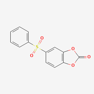 molecular formula C13H8O5S B8040958 5-(Benzenesulfonyl)-1,3-benzodioxol-2-one 