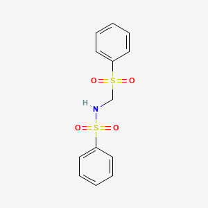 molecular formula C13H13NO4S2 B8040968 N-(benzenesulfonylmethyl)benzenesulfonamide 