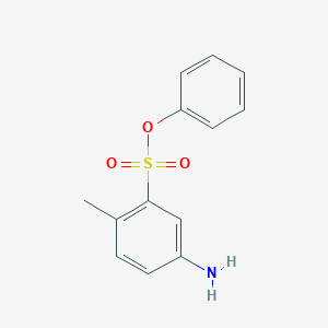 molecular formula C13H13NO3S B8040977 Phenyl 5-amino-2-methylbenzenesulfonate 