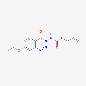 molecular formula C13H14N4O4 B8040988 prop-2-enyl N-(7-ethoxy-4-oxo-1,2,3-benzotriazin-3-yl)carbamate 