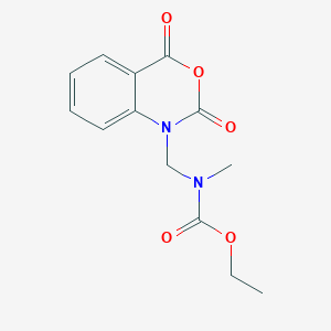 molecular formula C13H14N2O5 B8041002 ethyl N-[(2,4-dioxo-3,1-benzoxazin-1-yl)methyl]-N-methylcarbamate 