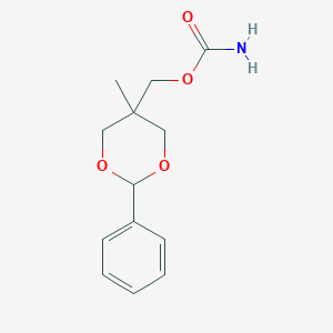 molecular formula C13H17NO4 B8041049 (5-Methyl-2-phenyl-1,3-dioxan-5-yl)methyl carbamate 