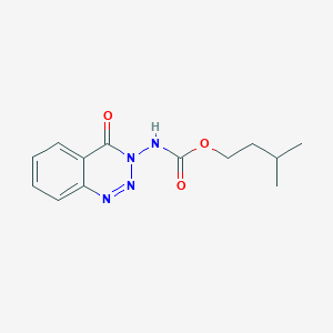 molecular formula C13H16N4O3 B8041069 3-methylbutyl N-(4-oxo-1,2,3-benzotriazin-3-yl)carbamate 