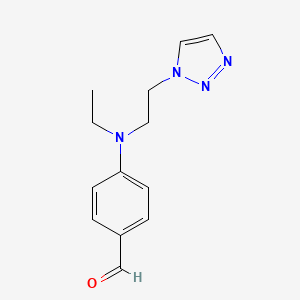molecular formula C13H16N4O B8041076 4-[Ethyl-[2-(triazol-1-yl)ethyl]amino]benzaldehyde 