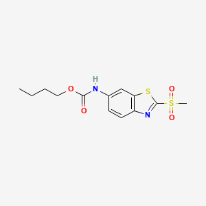molecular formula C13H16N2O4S2 B8041081 butyl N-(2-methylsulfonyl-1,3-benzothiazol-6-yl)carbamate 