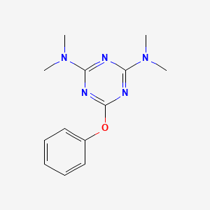 molecular formula C13H17N5O B8041124 2-N,2-N,4-N,4-N-tetramethyl-6-phenoxy-1,3,5-triazine-2,4-diamine 