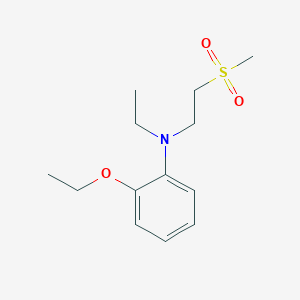 molecular formula C13H21NO3S B8041134 2-ethoxy-N-ethyl-N-(2-methylsulfonylethyl)aniline 