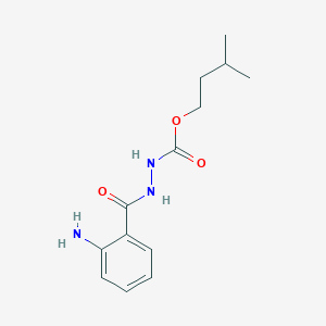 molecular formula C13H19N3O3 B8041145 3-methylbutyl N-[(2-aminobenzoyl)amino]carbamate 