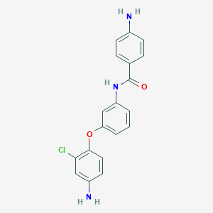 molecular formula C19H16ClN3O2 B8041156 4-amino-N-[3-(4-amino-2-chlorophenoxy)phenyl]benzamide 