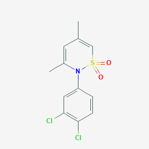 molecular formula C12H11Cl2NO2S B8041162 2-(3,4-Dichlorophenyl)-3,5-dimethylthiazine 1,1-dioxide 