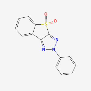 molecular formula C14H9N3O2S B8041175 2-Phenyl-[1]benzothiolo[2,3-d]triazole 4,4-dioxide 