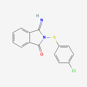 molecular formula C14H9ClN2OS B8041181 2-(4-Chlorophenyl)sulfanyl-3-iminoisoindol-1-one 