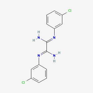 molecular formula C14H12Cl2N4 B8041195 1-N',2-N'-bis(3-chlorophenyl)ethanediimidamide 