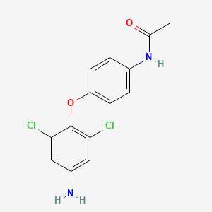 molecular formula C14H12Cl2N2O2 B8041207 N-[4-(4-Amino-2,6-dichlorophenoxy)phenyl]acetamide CAS No. 60963-25-9