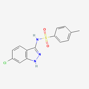 molecular formula C14H12ClN3O2S B8041212 N-(6-chloro-1H-indazol-3-yl)-4-methylbenzenesulfonamide 
