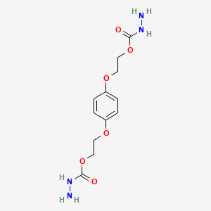 molecular formula C12H18N4O6 B8041213 2-[4-[2-(hydrazinecarbonyloxy)ethoxy]phenoxy]ethyl N-aminocarbamate 