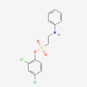 molecular formula C14H13Cl2NO3S B8041256 (2,4-Dichlorophenyl) 2-anilinoethanesulfonate 