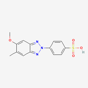 molecular formula C14H13N3O4S B8041273 4-(5-Methoxy-6-methylbenzotriazol-2-yl)benzenesulfonic acid 