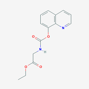 molecular formula C14H14N2O4 B8041287 Ethyl 2-(((quinolin-8-yloxy)carbonyl)amino)acetate CAS No. 51203-25-9