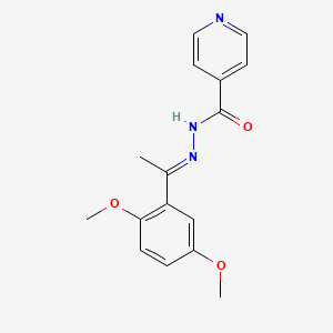 N-[(E)-1-(2,5-dimethoxyphenyl)ethylideneamino]pyridine-4-carboxamide