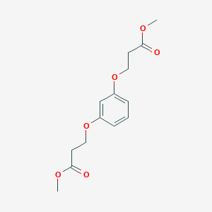 molecular formula C14H18O6 B8041337 Dimethyl 3,3'-[1,3-phenylenebis(oxy)]dipropanoate CAS No. 88515-89-3