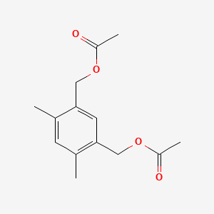 molecular formula C14H18O4 B8041349 [5-(Acetyloxymethyl)-2,4-dimethylphenyl]methyl acetate 
