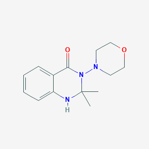 molecular formula C14H19N3O2 B8041360 2,2-dimethyl-3-morpholin-4-yl-1H-quinazolin-4-one 