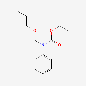 molecular formula C14H21NO3 B8041394 propan-2-yl N-phenyl-N-(propoxymethyl)carbamate 