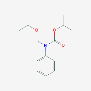 molecular formula C14H21NO3 B8041398 propan-2-yl N-phenyl-N-(propan-2-yloxymethyl)carbamate 