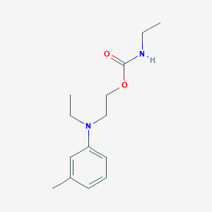 molecular formula C14H22N2O2 B8041425 2-(N-ethyl-3-methylanilino)ethyl N-ethylcarbamate 