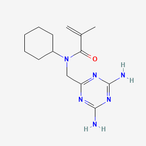 molecular formula C14H22N6O B8041439 N-cyclohexyl-N-[(4,6-diamino-1,3,5-triazin-2-yl)methyl]-2-methylprop-2-enamide 