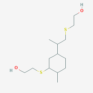 molecular formula C14H28O2S2 B8041450 2-[2-[3-(2-Hydroxyethylsulfanyl)-4-methylcyclohexyl]propylsulfanyl]ethanol 