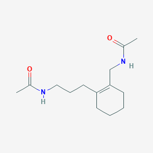 molecular formula C14H24N2O2 B8041457 N-[3-[2-(acetamidomethyl)cyclohexen-1-yl]propyl]acetamide 