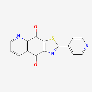 molecular formula C15H7N3O2S B8041471 2-Pyridin-4-yl-[1,3]thiazolo[4,5-g]quinoline-4,9-dione 