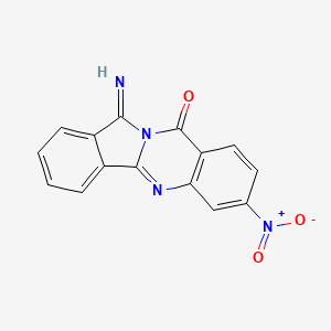 molecular formula C15H8N4O3 B8041486 12-Imino-7-nitroisoindolo[1,2-b]quinazolin-10-one 